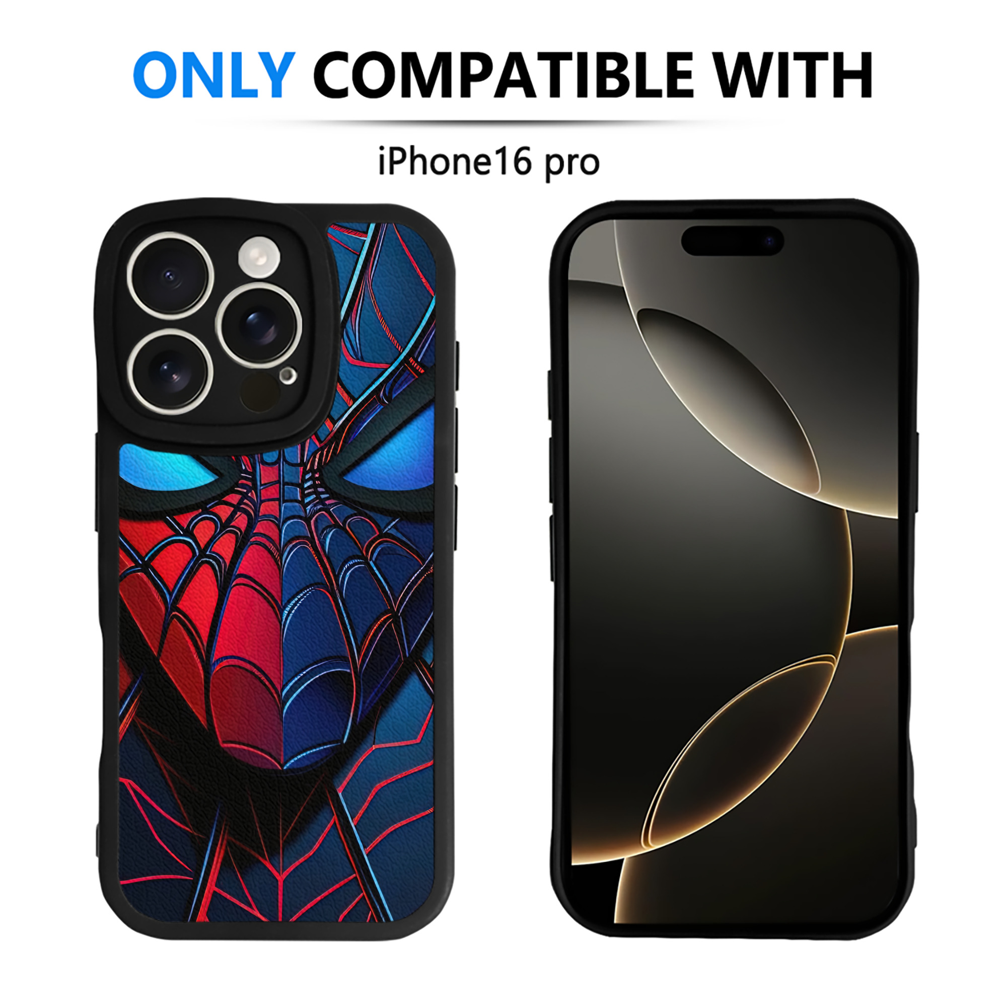 （画像用） Spider Man スパイダーマン 【iPhone 16シリーズ対応】シリコンスマホケース（レザー調） 材質：シリコン